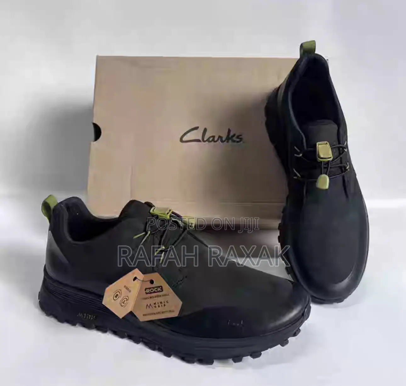 Original Men’S Black Leather Clarks Sneakers