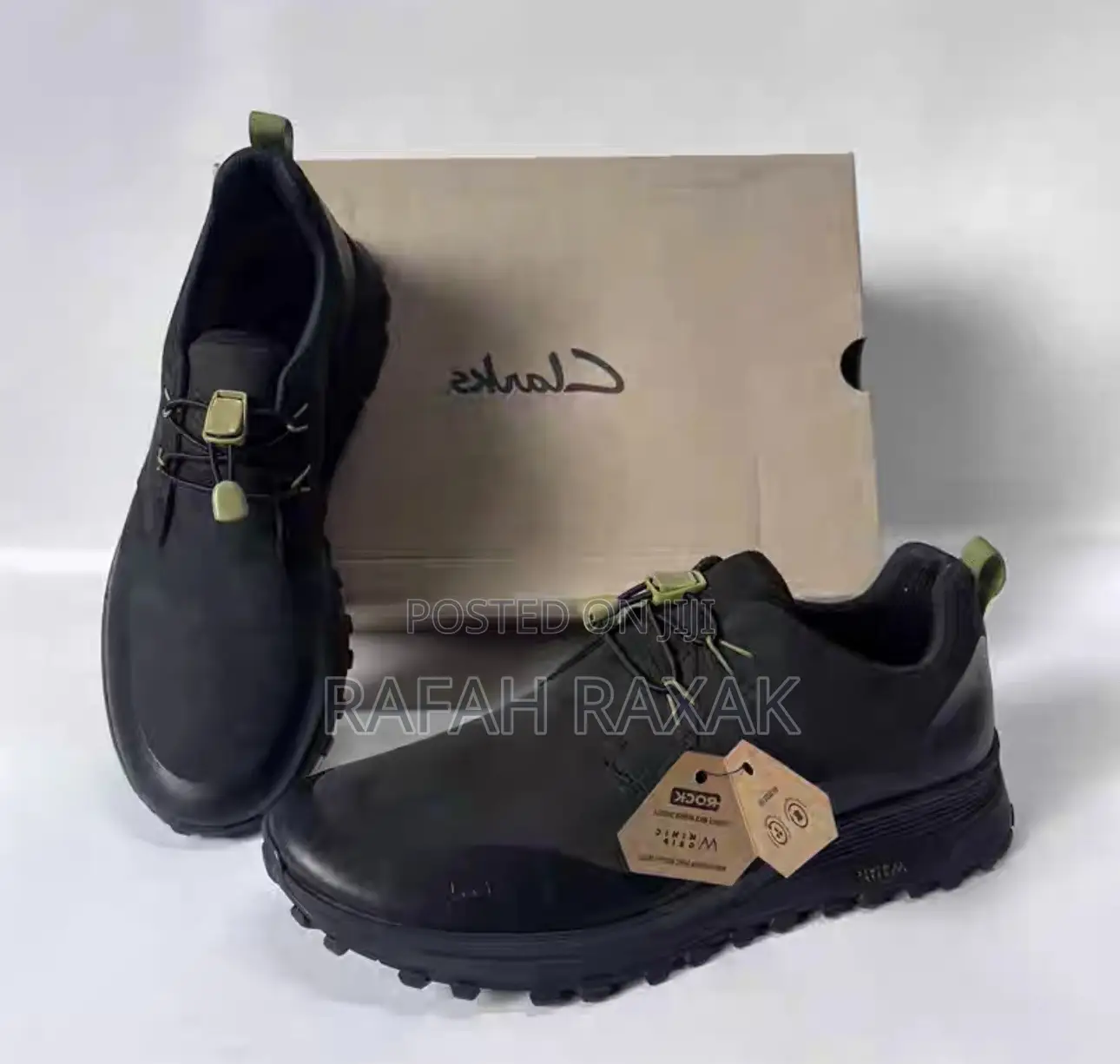 Original Men’S Black Leather Clarks Sneakers