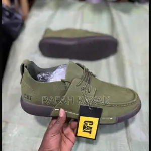 Original Men’S Green Cat Casual Premium Leather Low Shoes