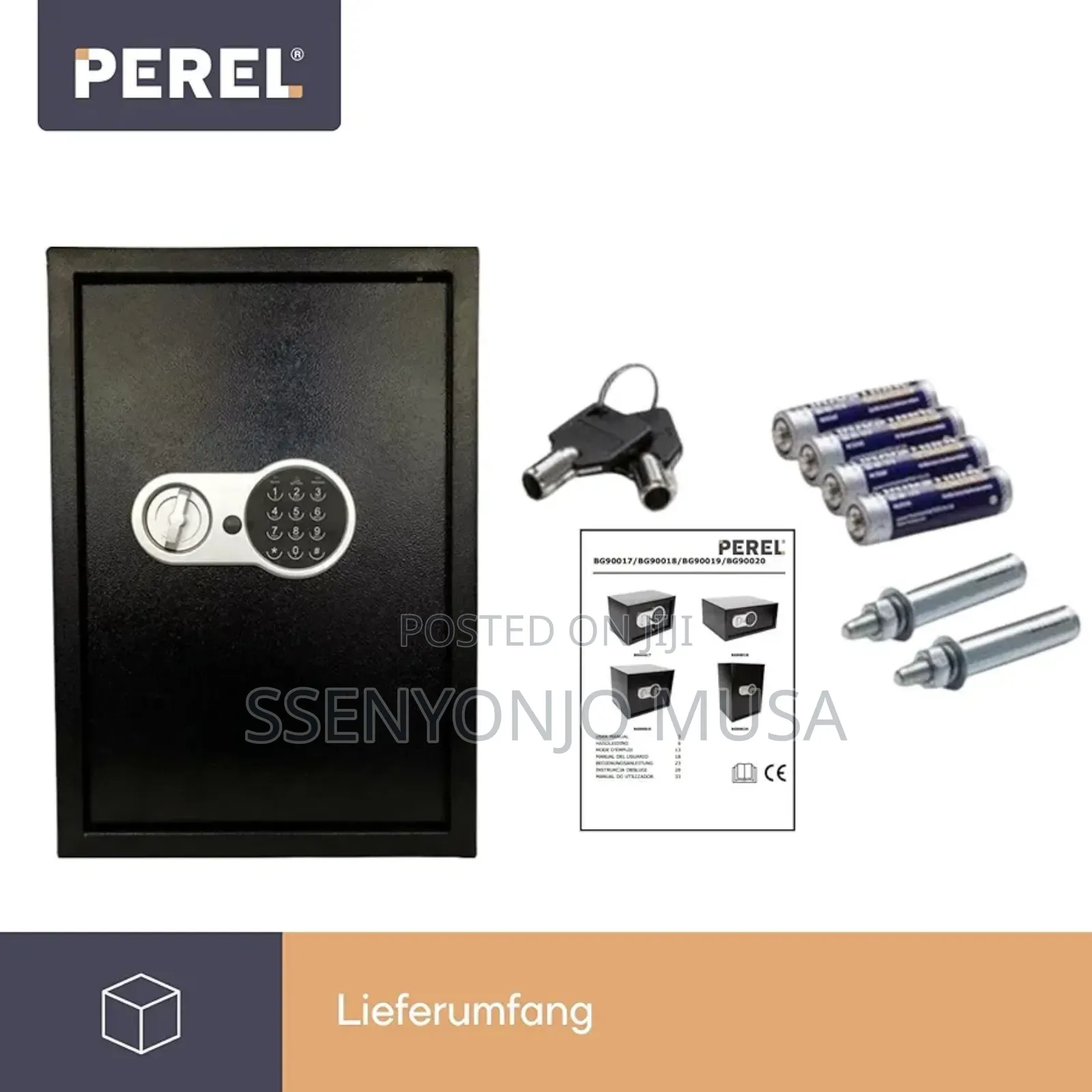 Electronic Safe Box With Combination Lock & Emergency Key
