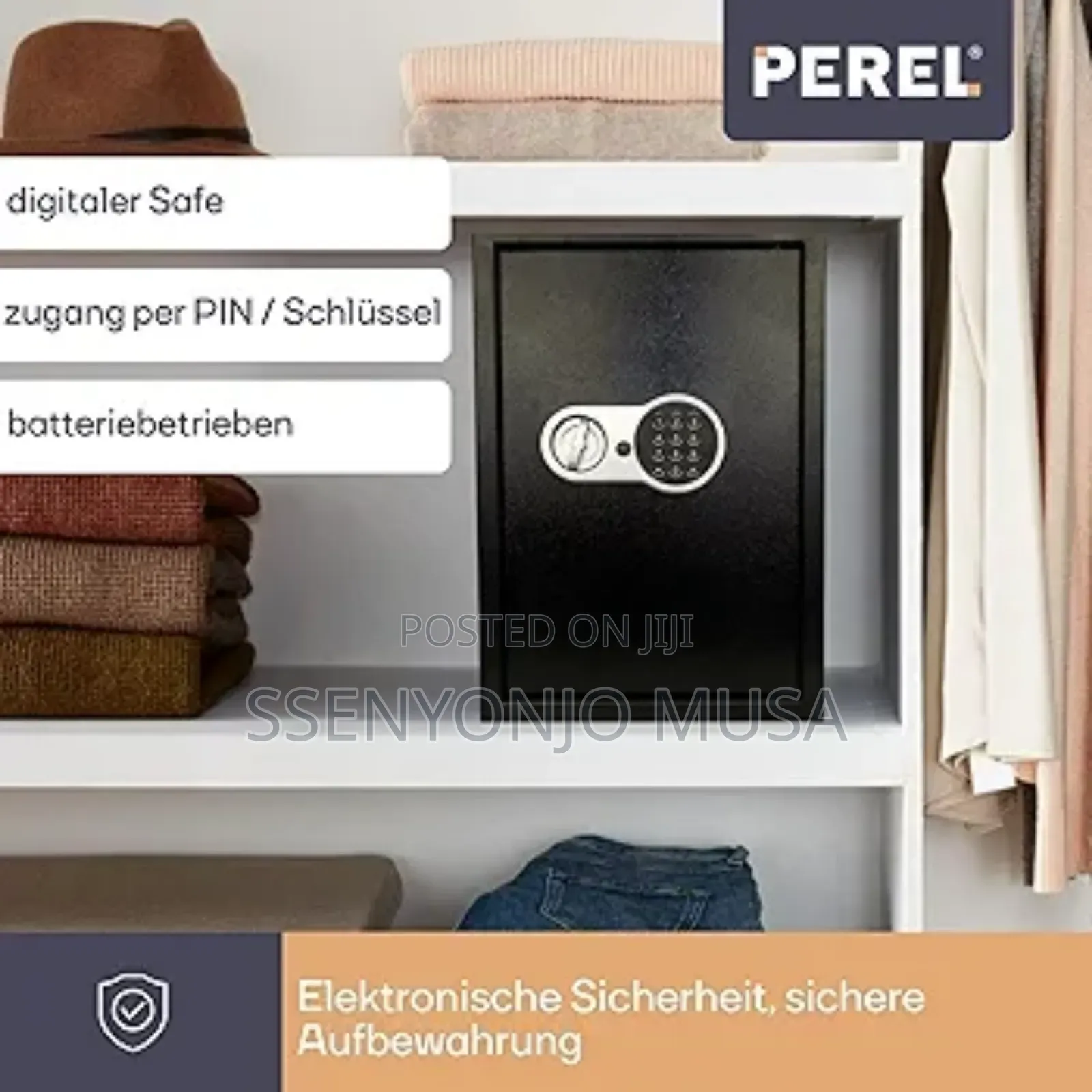 Electronic Safe Box With Combination Lock & Emergency Key