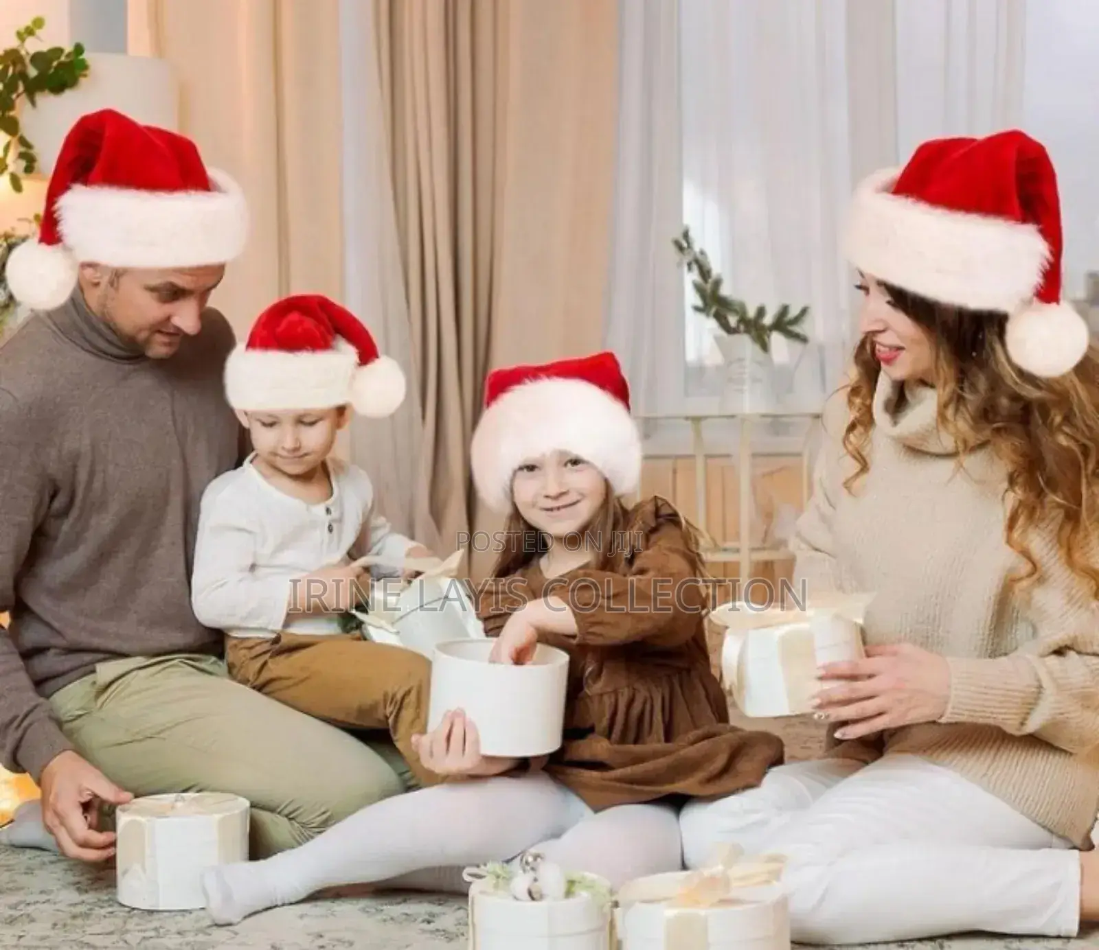 6pc Kids Santa/ Christmas Hats