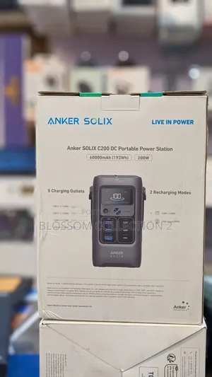Anker Solix 60,000mah, C200 Dc,192wh Portable Power Station, 200w
