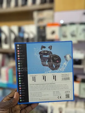 Hainoteko 12 Smartwatch With Builtin Wireless Earbuds Amoled Display