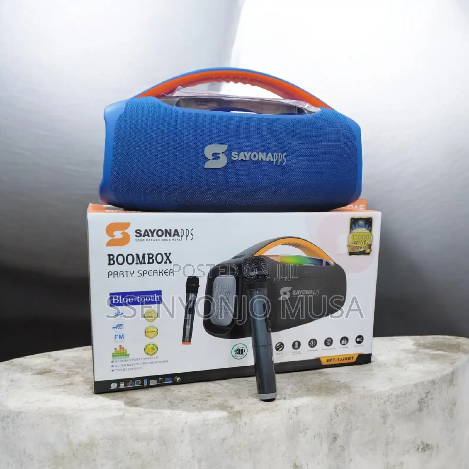 Sayona Wireless Party Waterproof 12000w Speaker With Microphone –