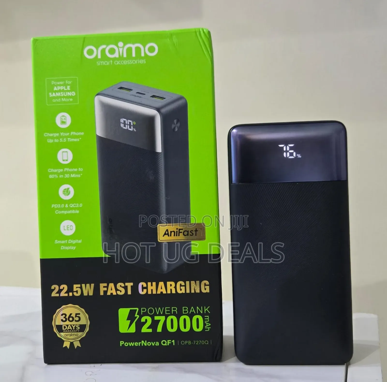 Oraimo Power Bank 27000mah Massive Power Charing Bank Traveller 22.5w