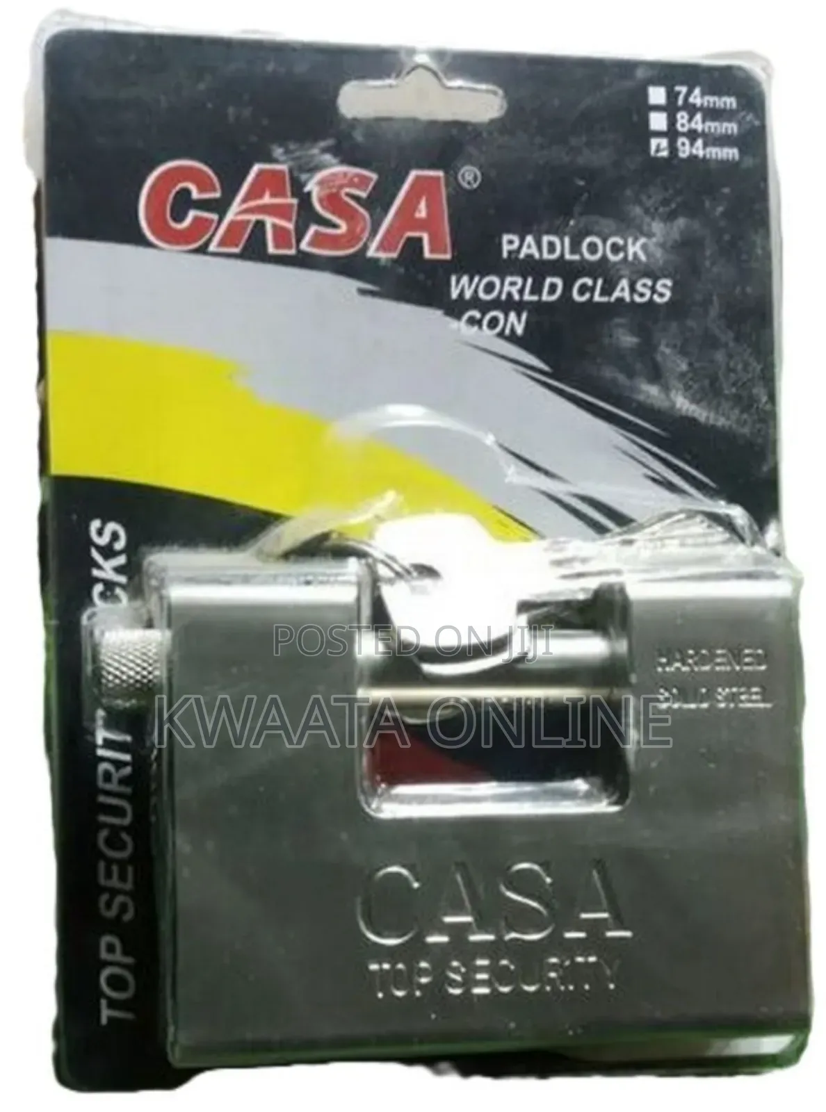 94mm Casa Anti-theft Padlock For Gates And Shutters, 4 Keys