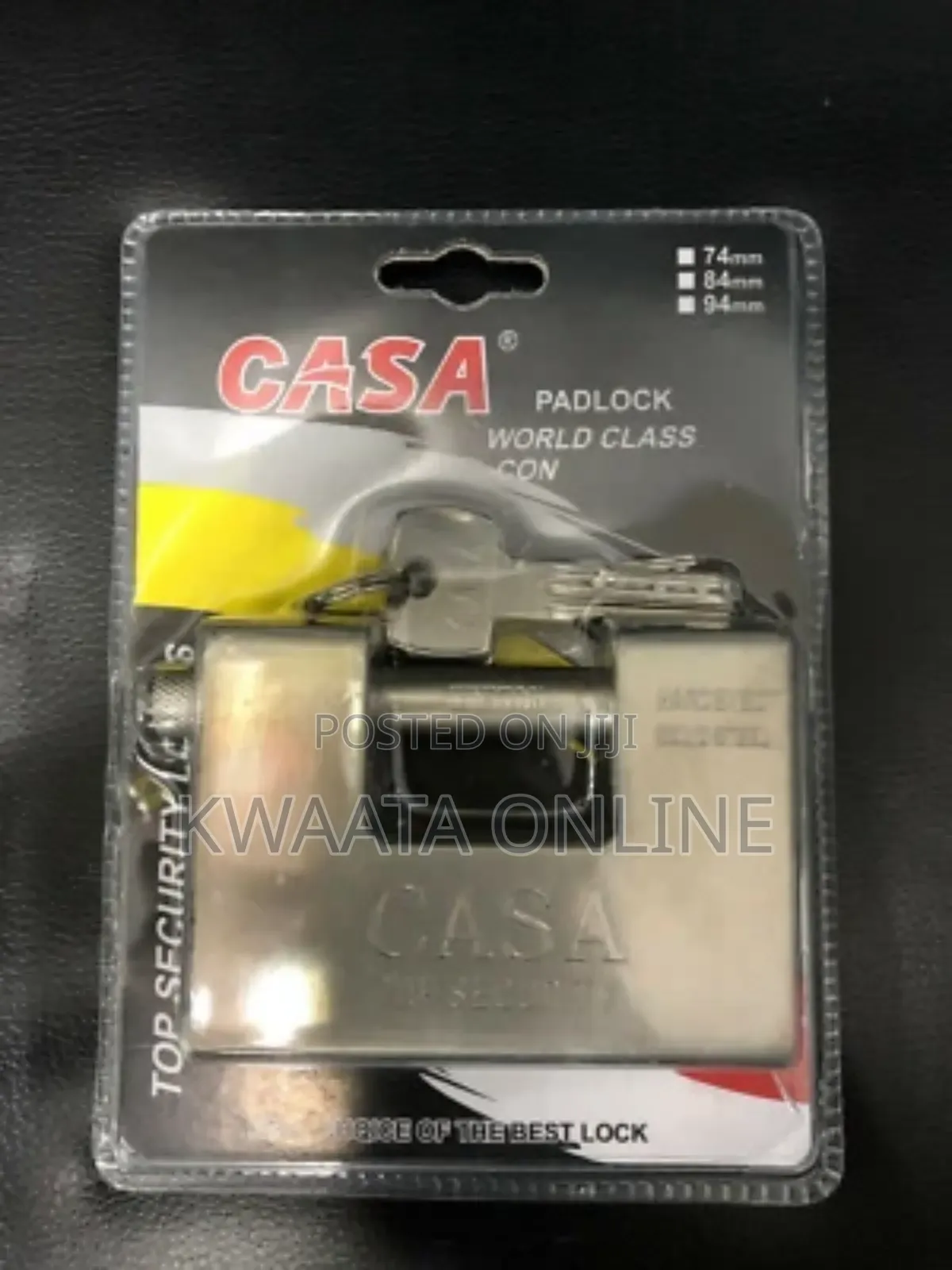 94mm Casa Anti-theft Padlock For Gates And Shutters, 4 Keys