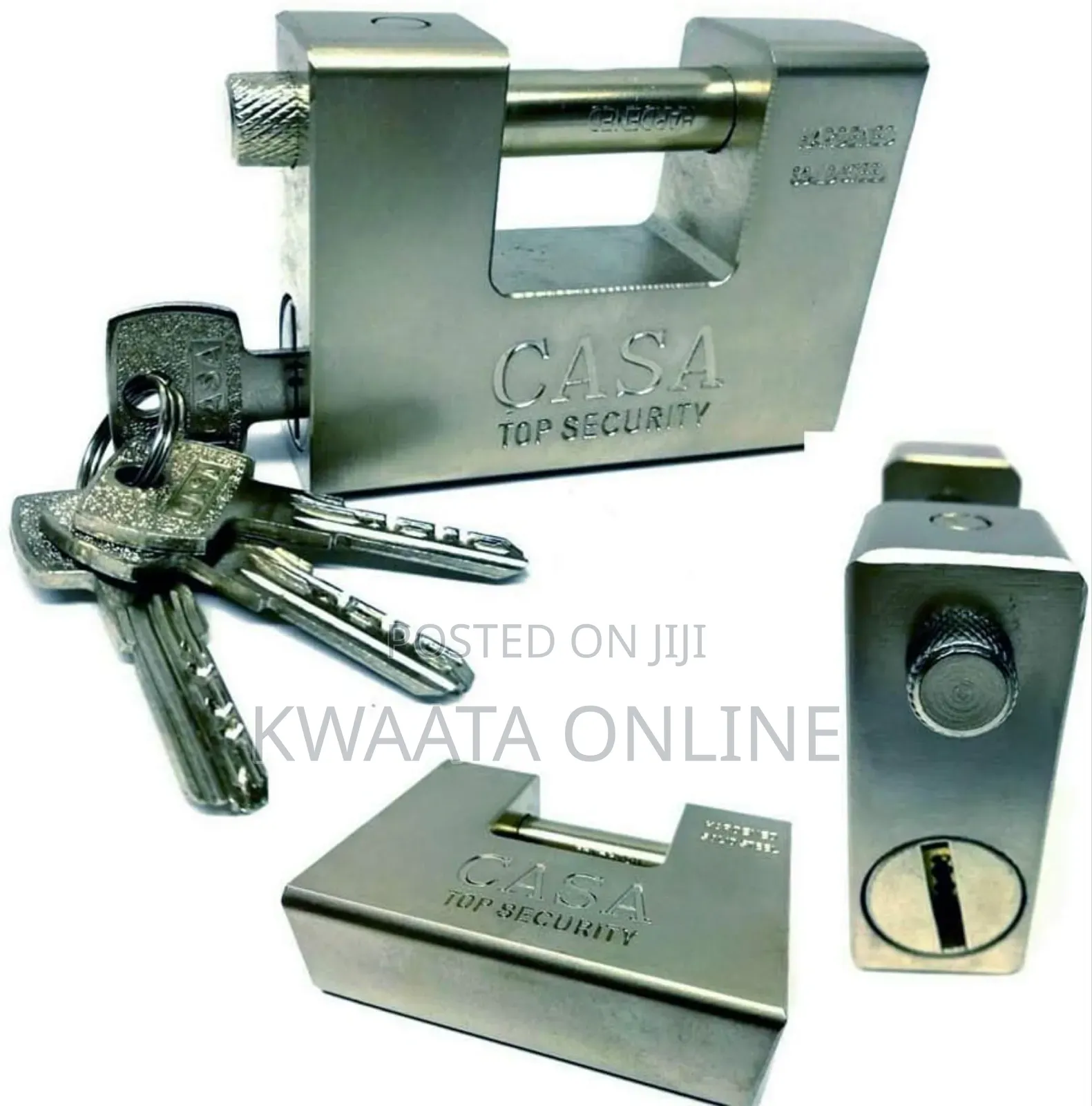 94mm Casa Anti-theft Padlock For Gates And Shutters, 4 Keys