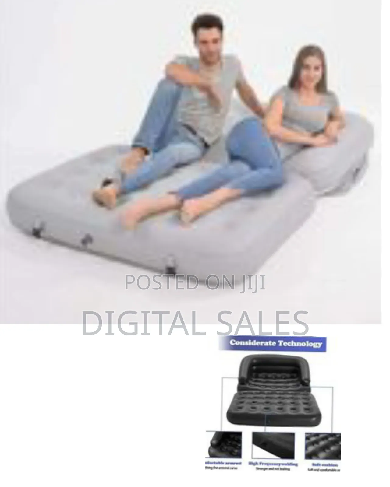 Inflatable Convertible Sofa Bed / Air Mattress