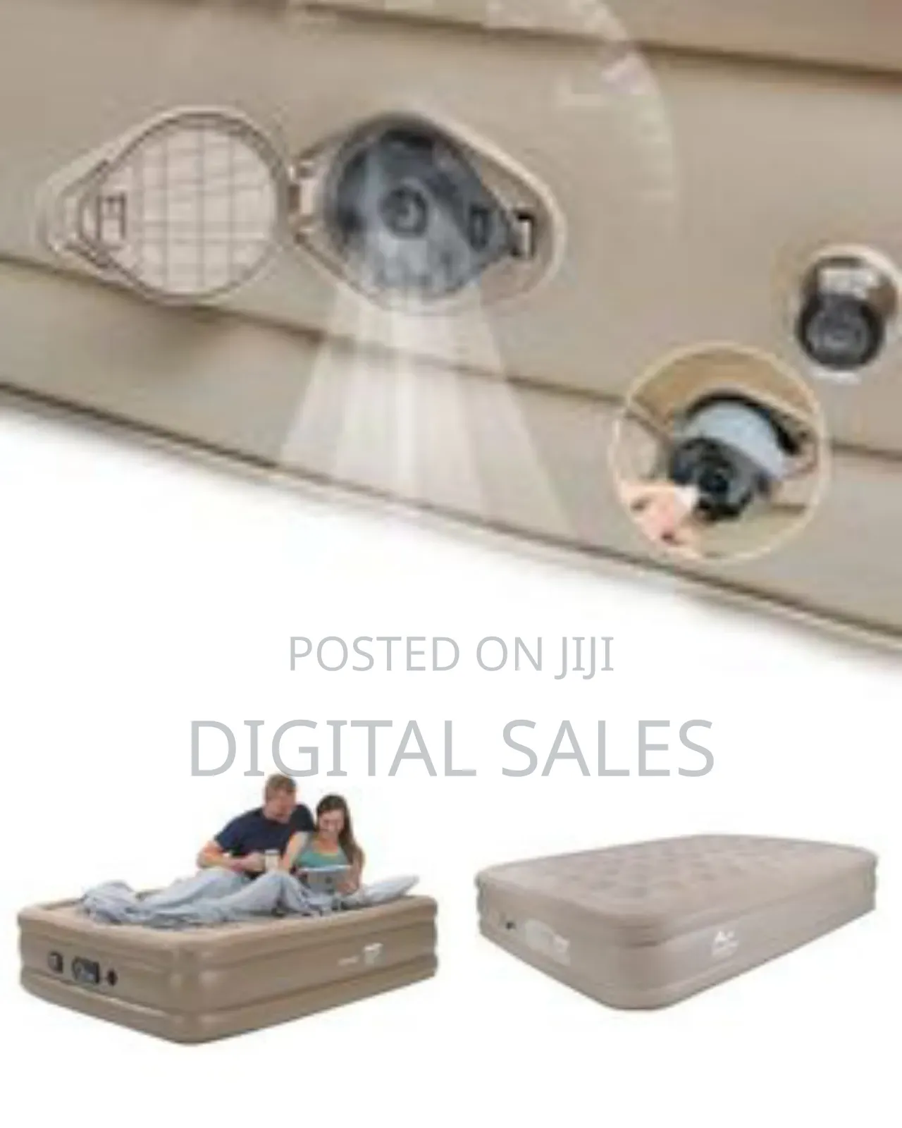 Premium Inflatable Air Mattress With Built-in Pump (190 X90 X 40cm)