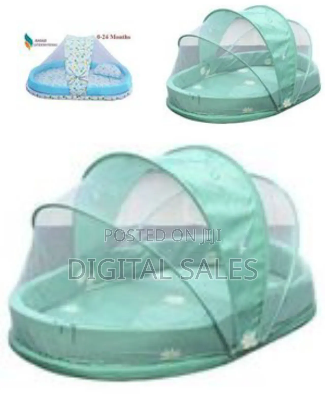Portable Foldable Baby Bed With Animal Paradise Mosquito Net