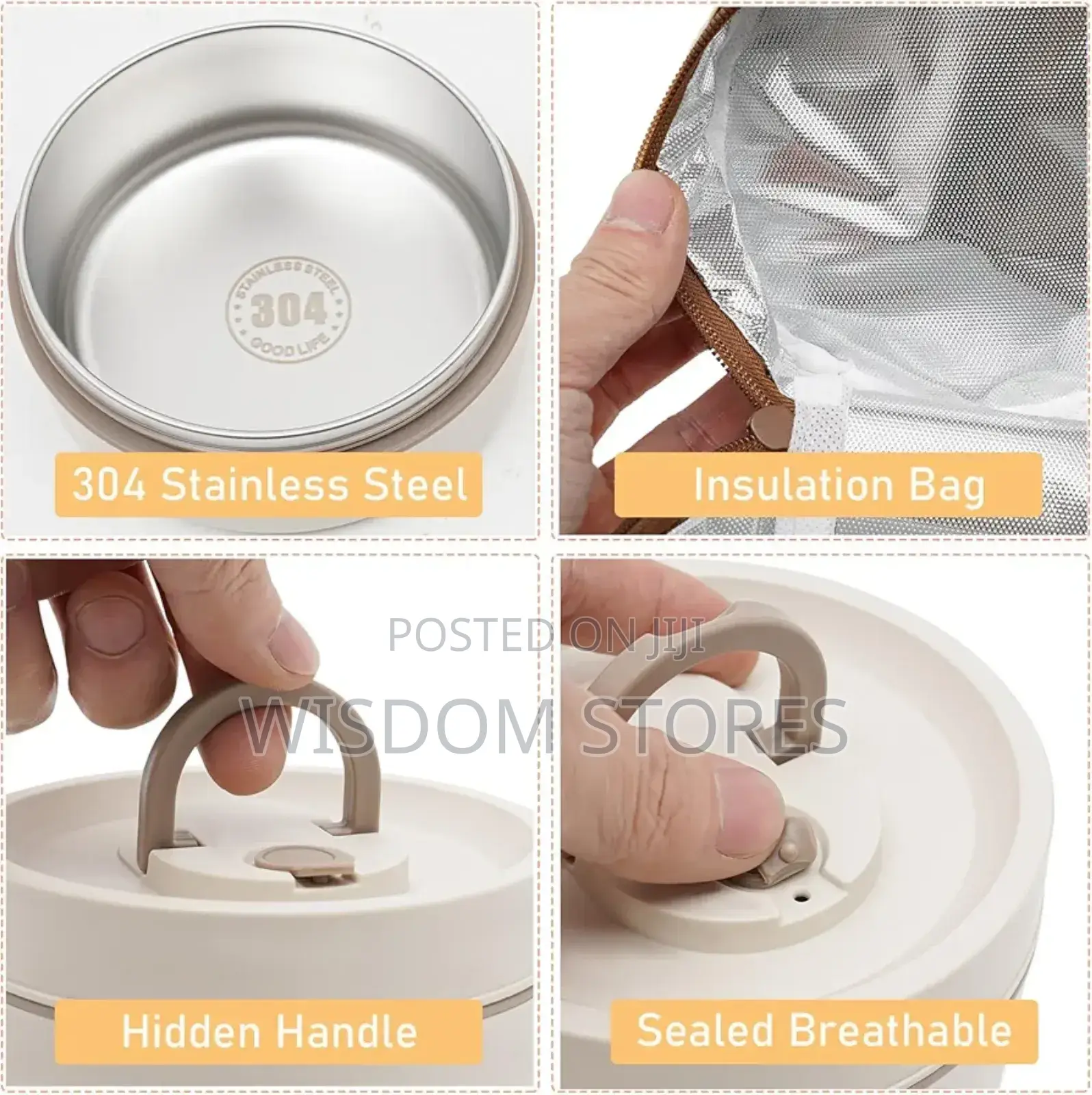 Portable Insulated Lunch Container Set
