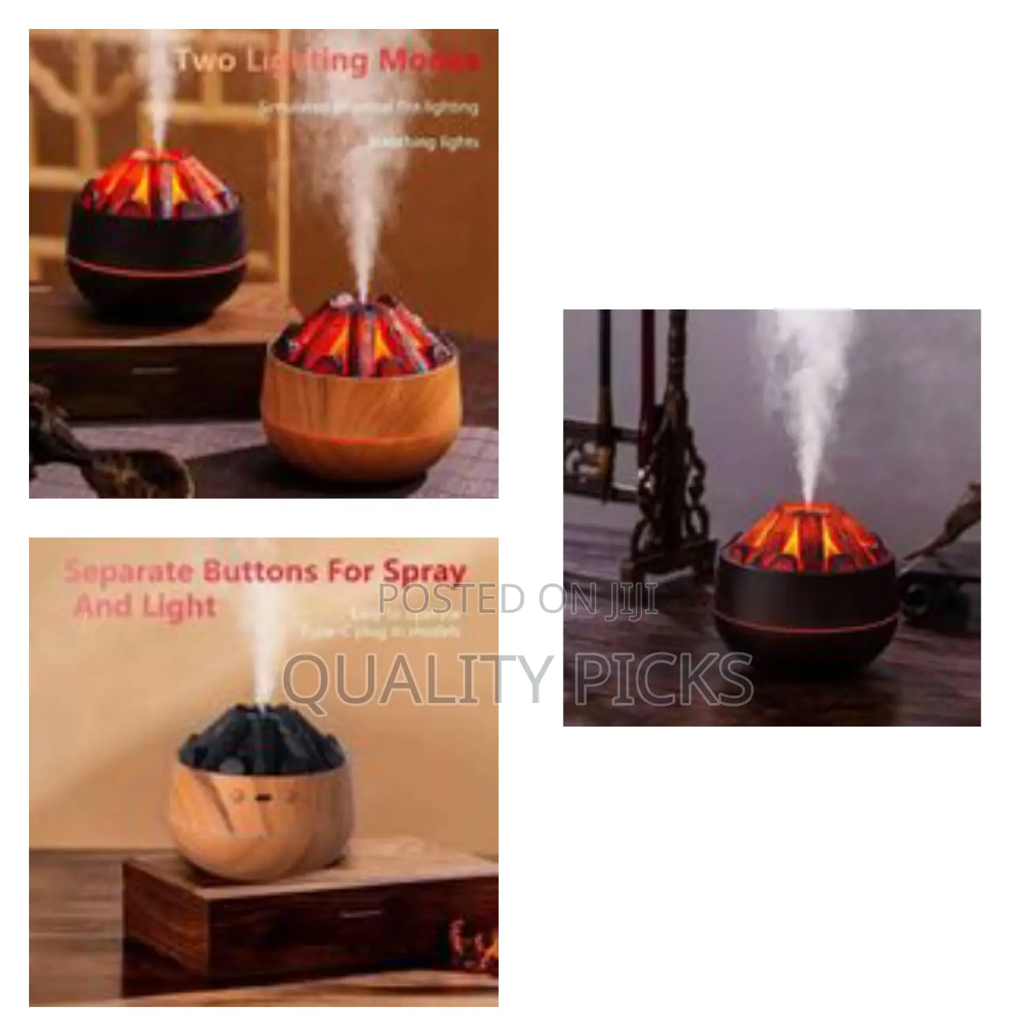 Simulated Charcoal Fire Aroma Humidifier