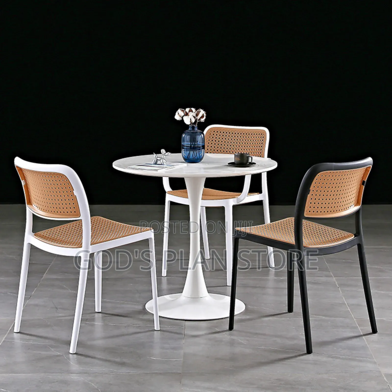Nordic Rattan Plastic Chairs Plastic Chairs for Dining Restaurant