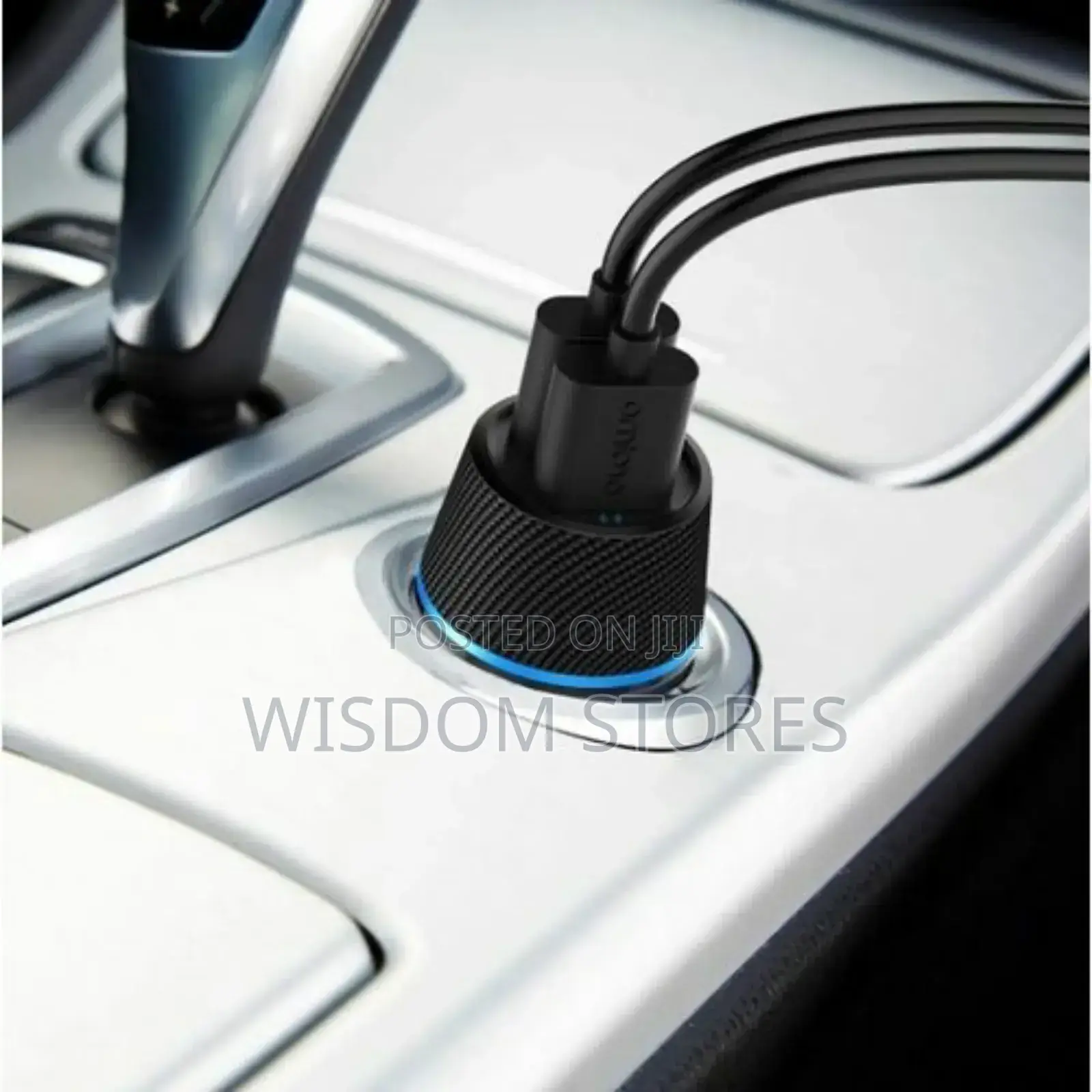 Oraimo Car Charger 2-in-1 Lightning Micro Usb Cable – Black