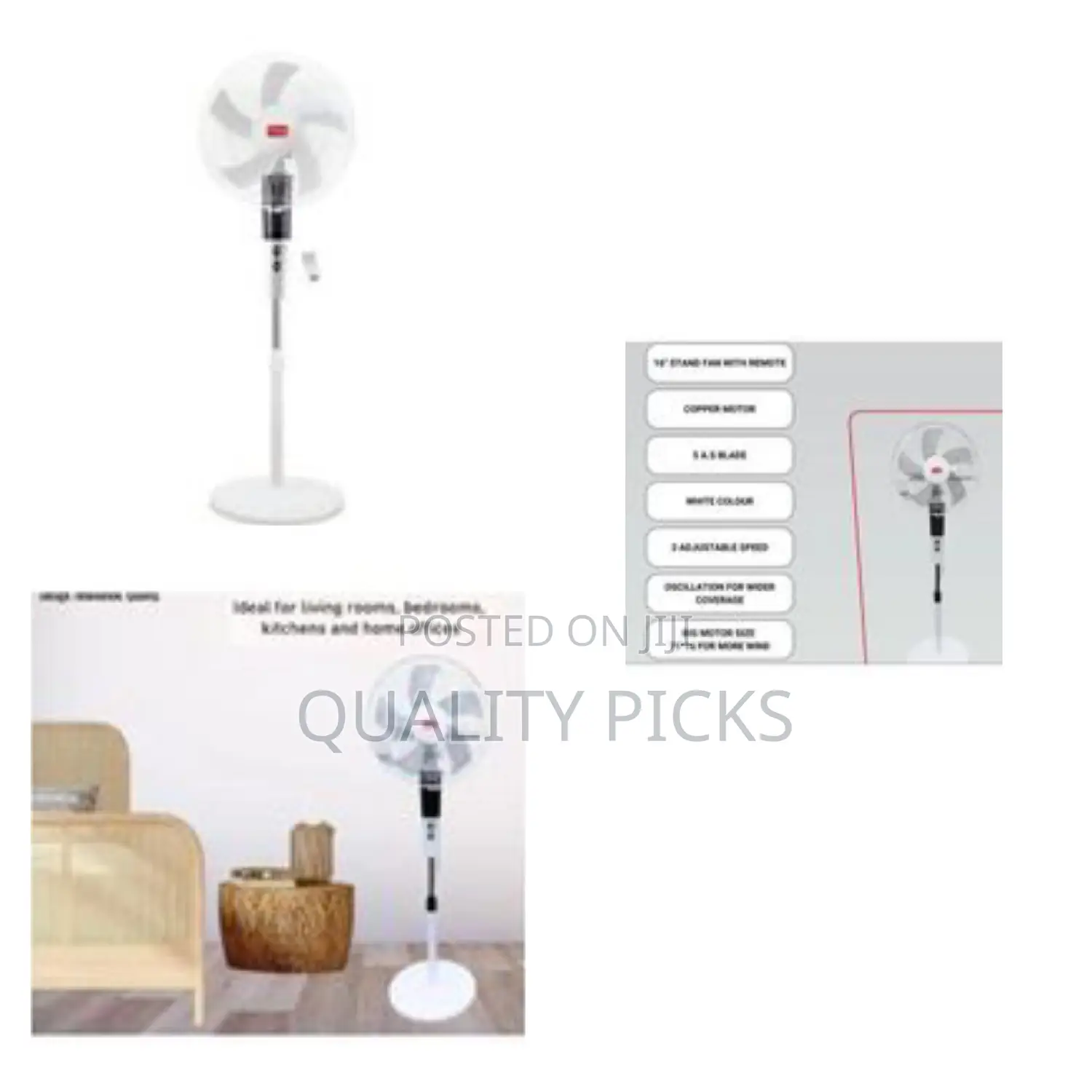Onida Plus 16" Stand Fan With Remote Control Oscillating
