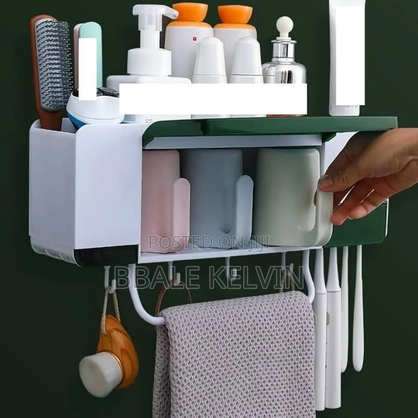 Toothbrush Holder and Toothpaste Dispenser 3 Cups