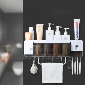Toothbrush Holder and Toothpaste Dispenser 3 Cups
