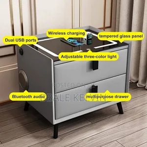 Bedside Table With Drawer,Bedside Table With Charging Station