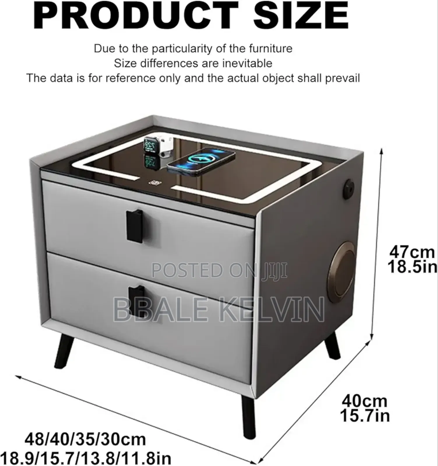 Bedside Table With Drawer,Bedside Table With Charging Station