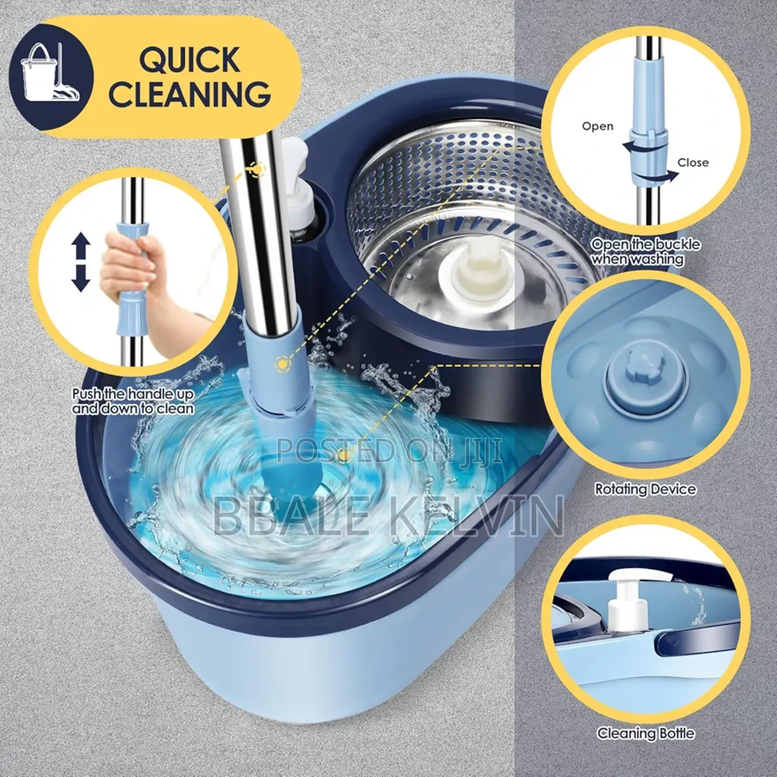 Spin Mopper and Bucket Set