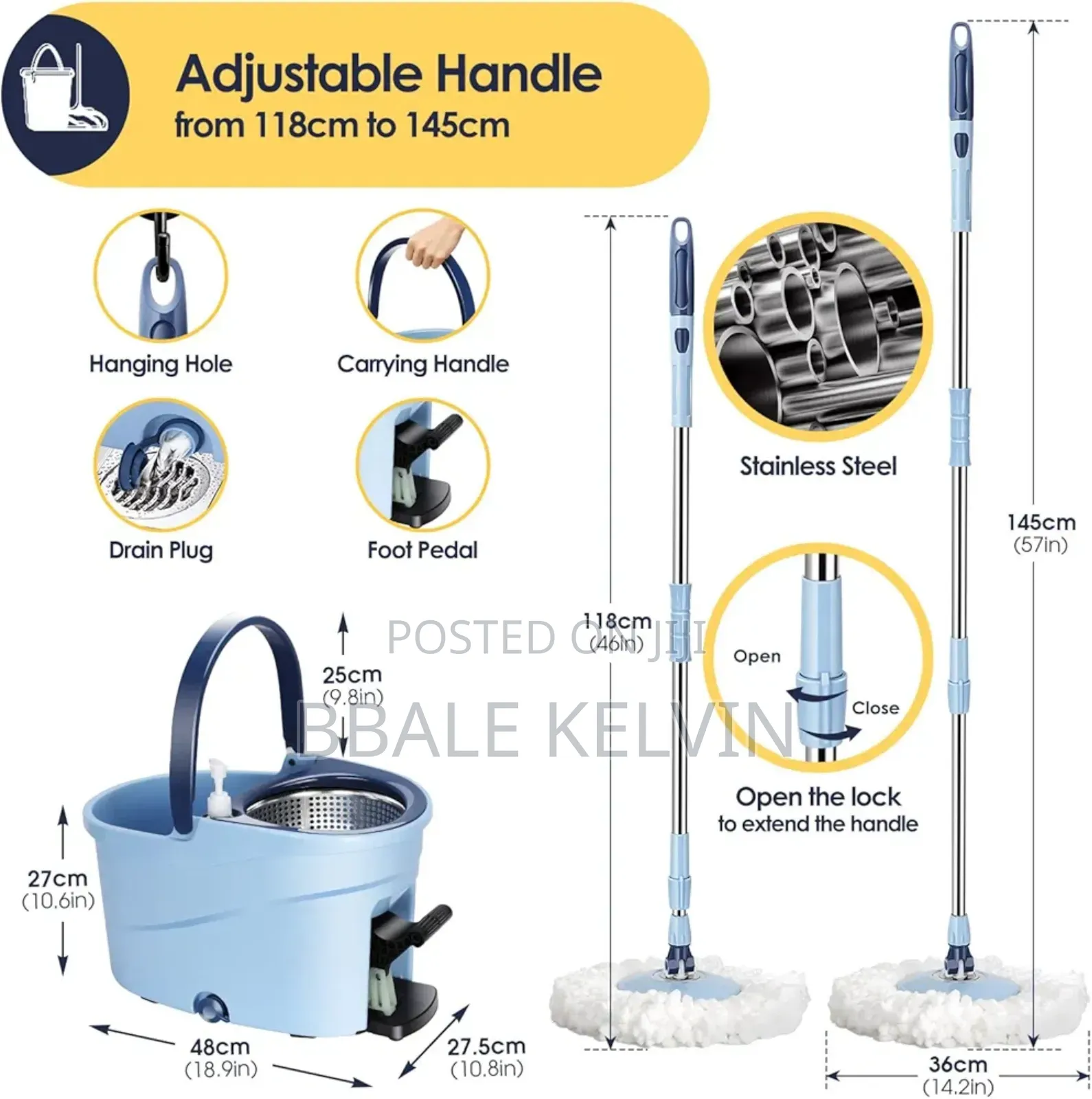 Spin Mopper and Bucket Set