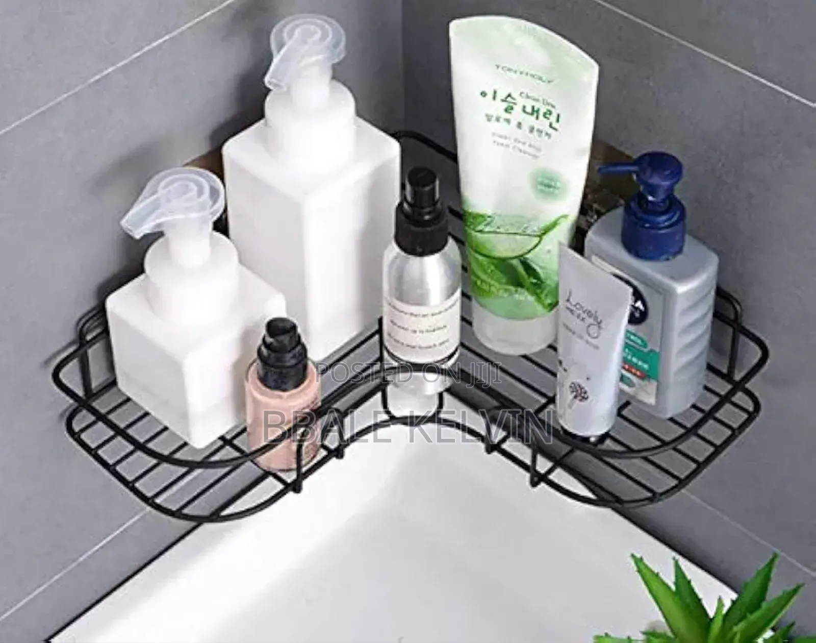 Metal Bathroom Corner Rack Storage Organiser