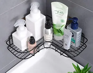 Metal Bathroom Corner Rack Storage Organiser