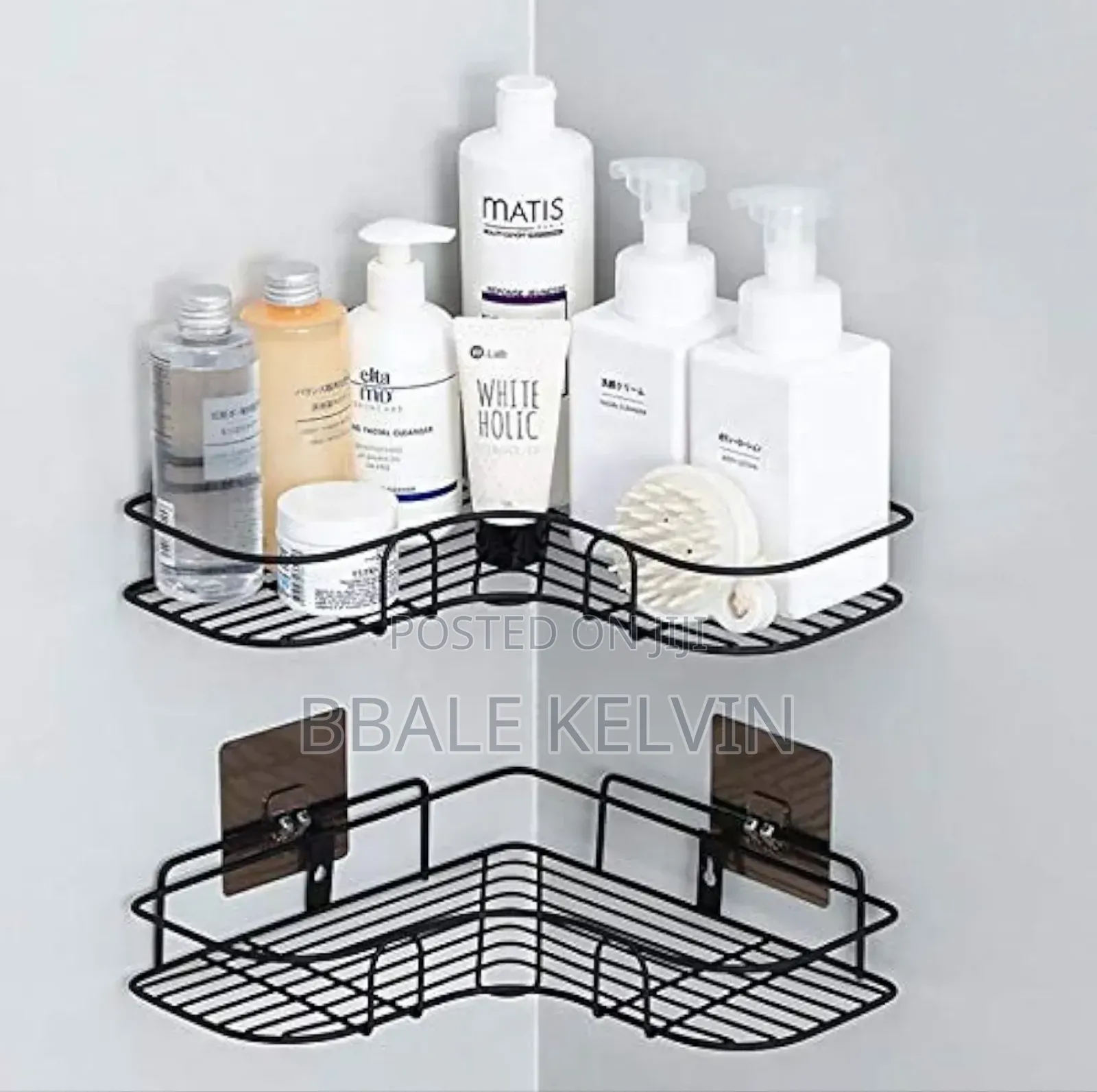 Metal Bathroom Corner Rack Storage Organiser