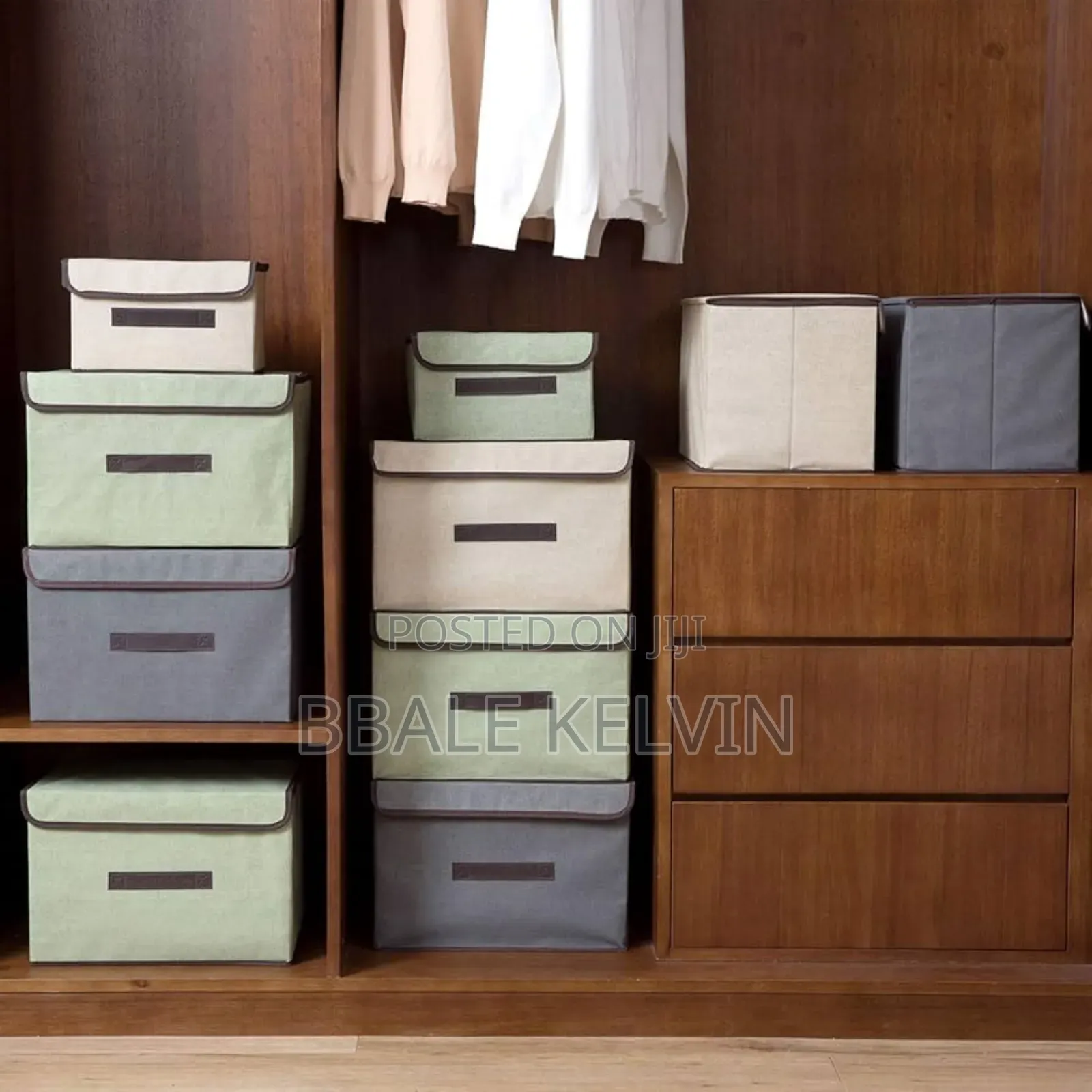 6pcs Storage Boxes Wardrobe Cloth Storage Organiser Camping Boxes
