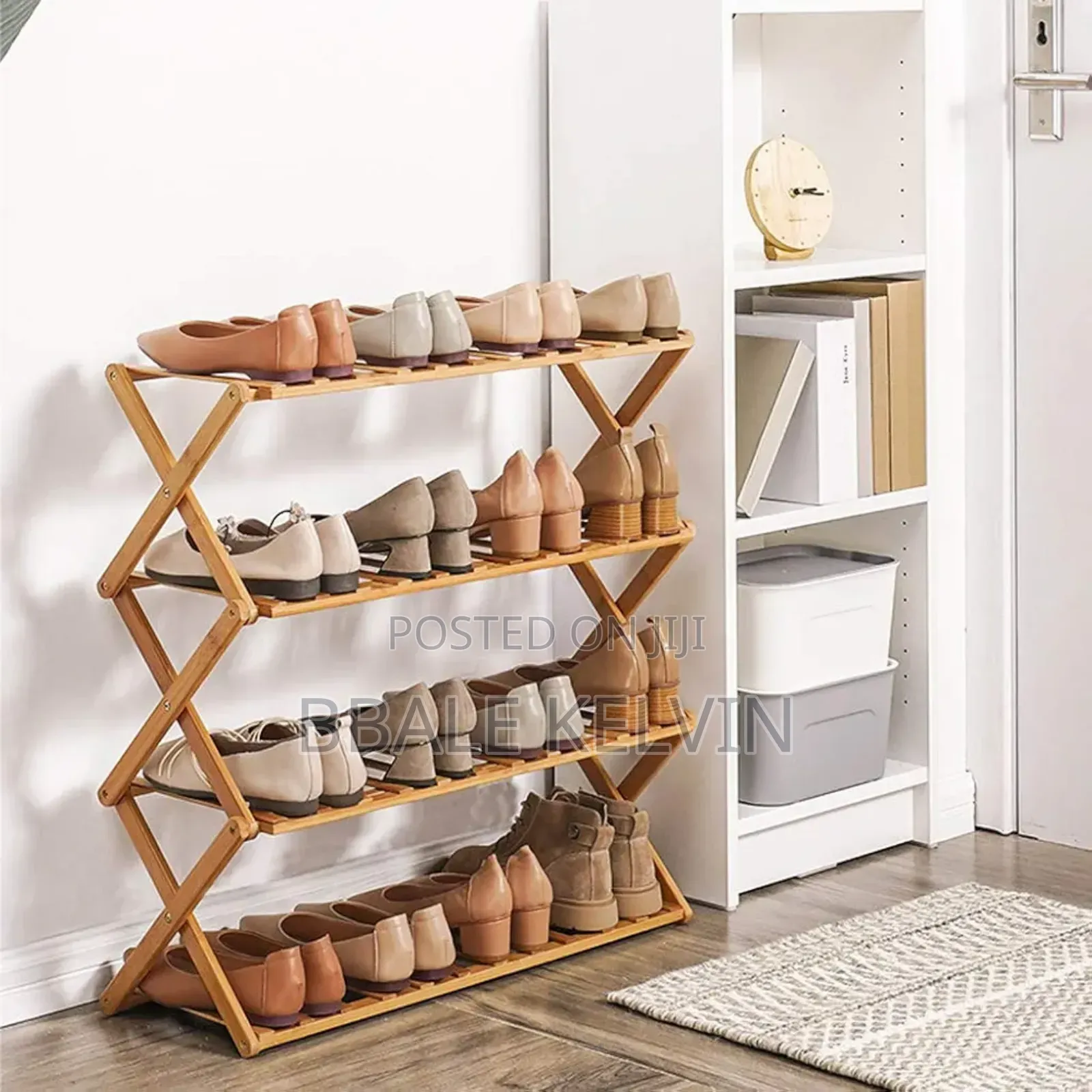 Bamboo Wooden Shoe Rack, Stand Organizer, Storage Shelf