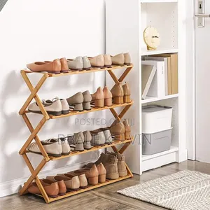 Bamboo Wooden Shoe Rack, Stand Organizer, Storage Shelf