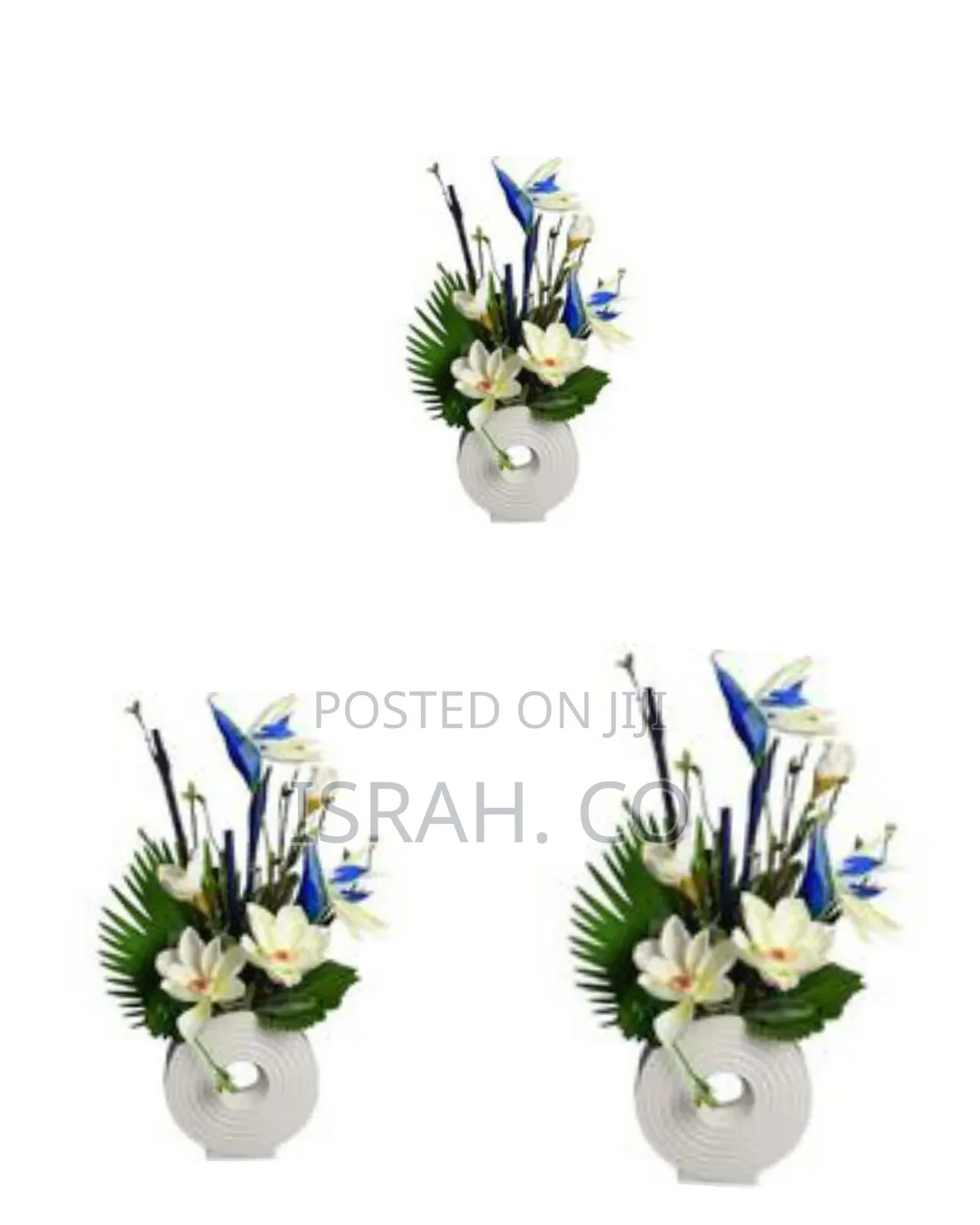 Exotic Artificial Floral Arrangement in Contemporary Textured Vase