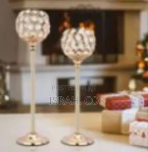 Elegant Gold and Crystal Candle Holders