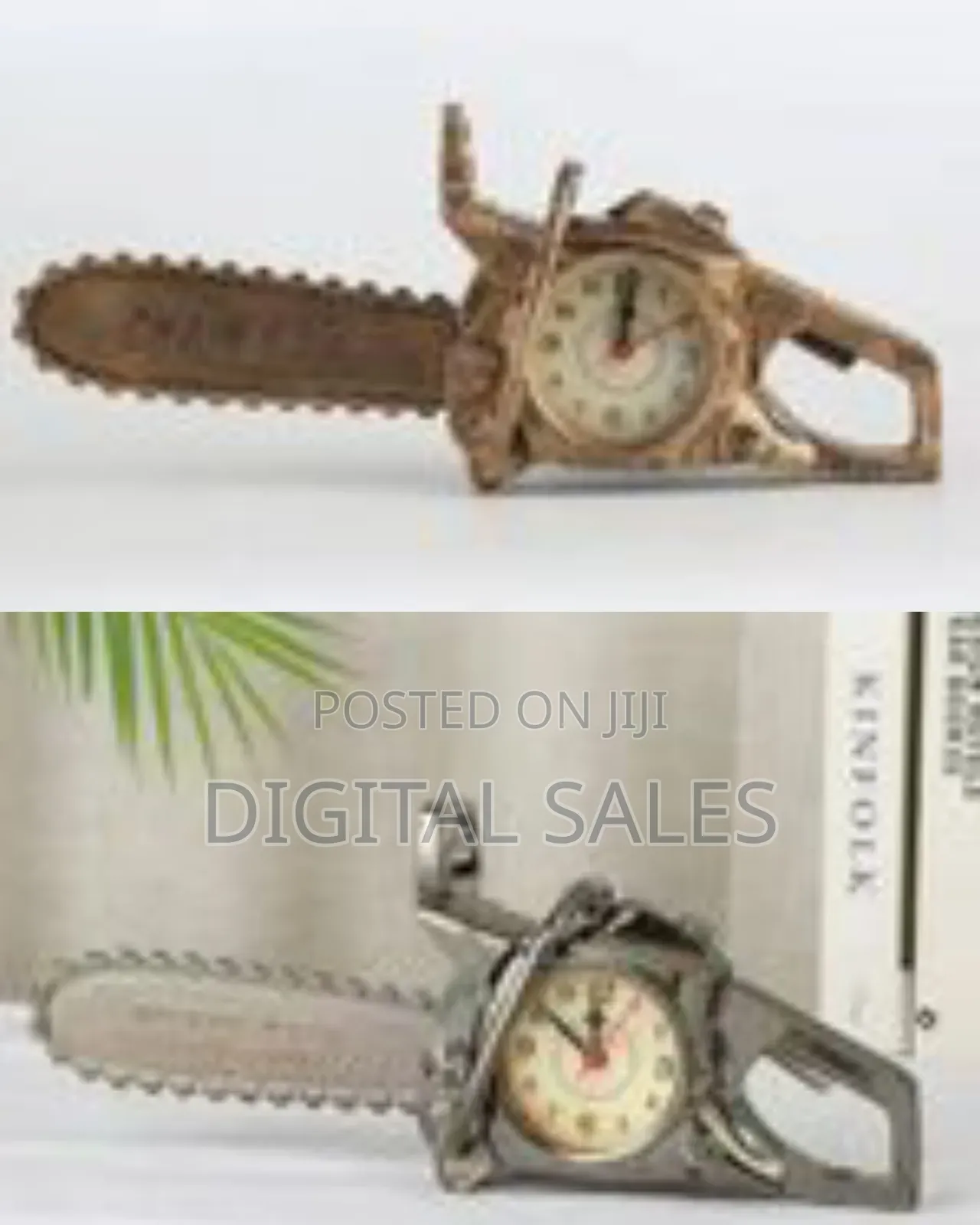 Vintage-Style Chainsaw Novelty Desk Clock