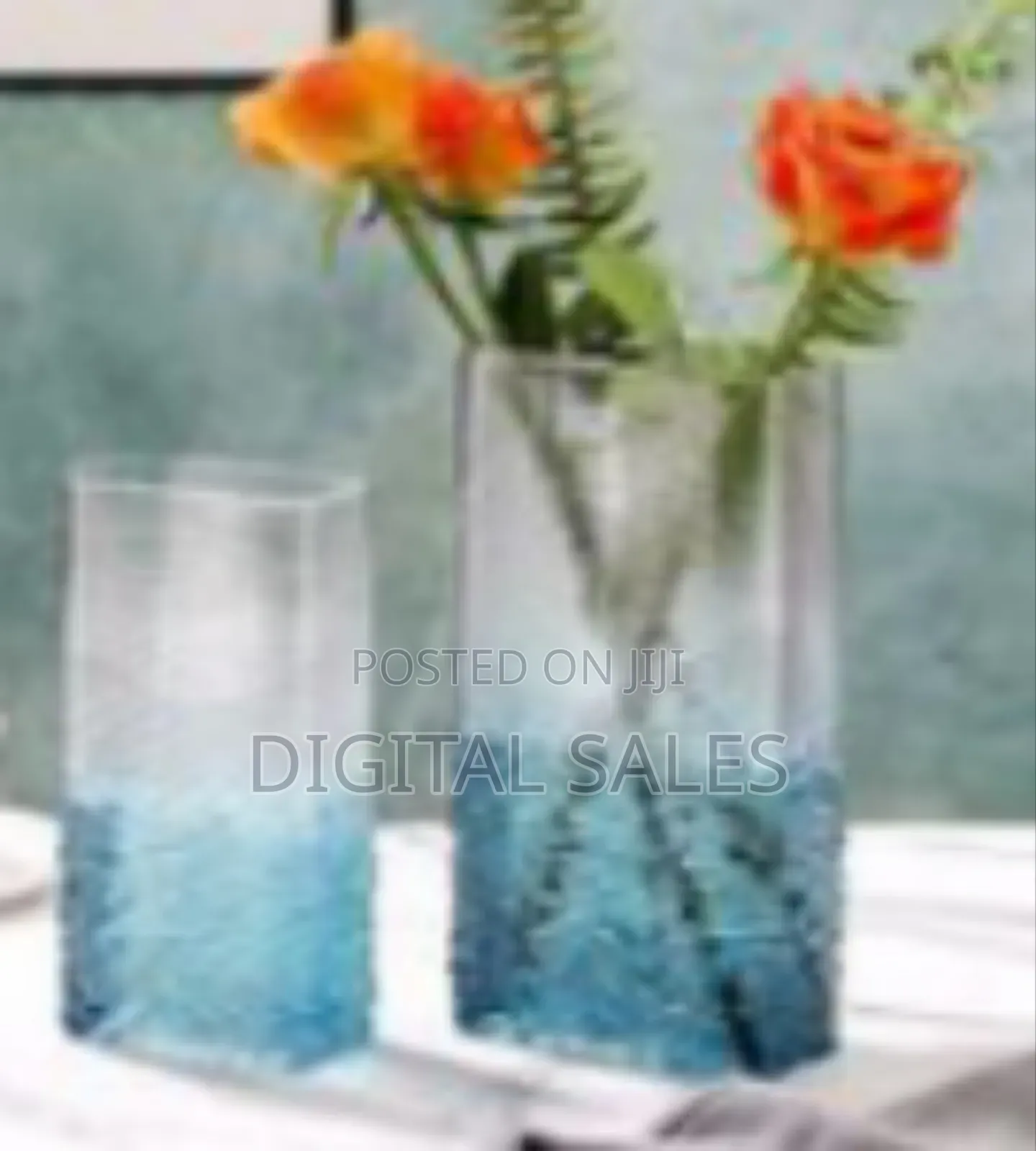 Contemporary Dual-Textured Glass Decorative Vase