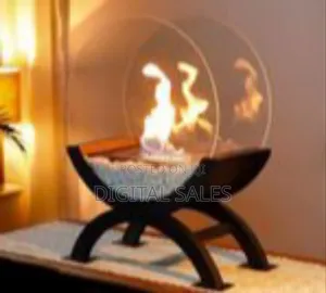 Modern Tabletop Bioethanol Fire Pit With Glass Shield