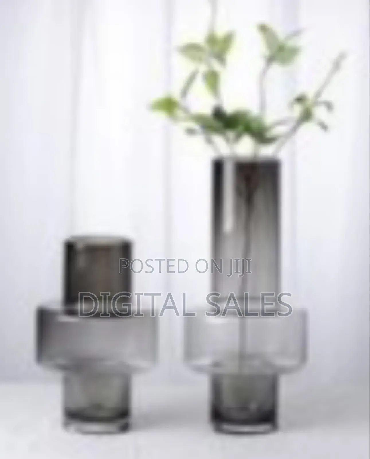Contemporary Geometric Glass Decorative Vase