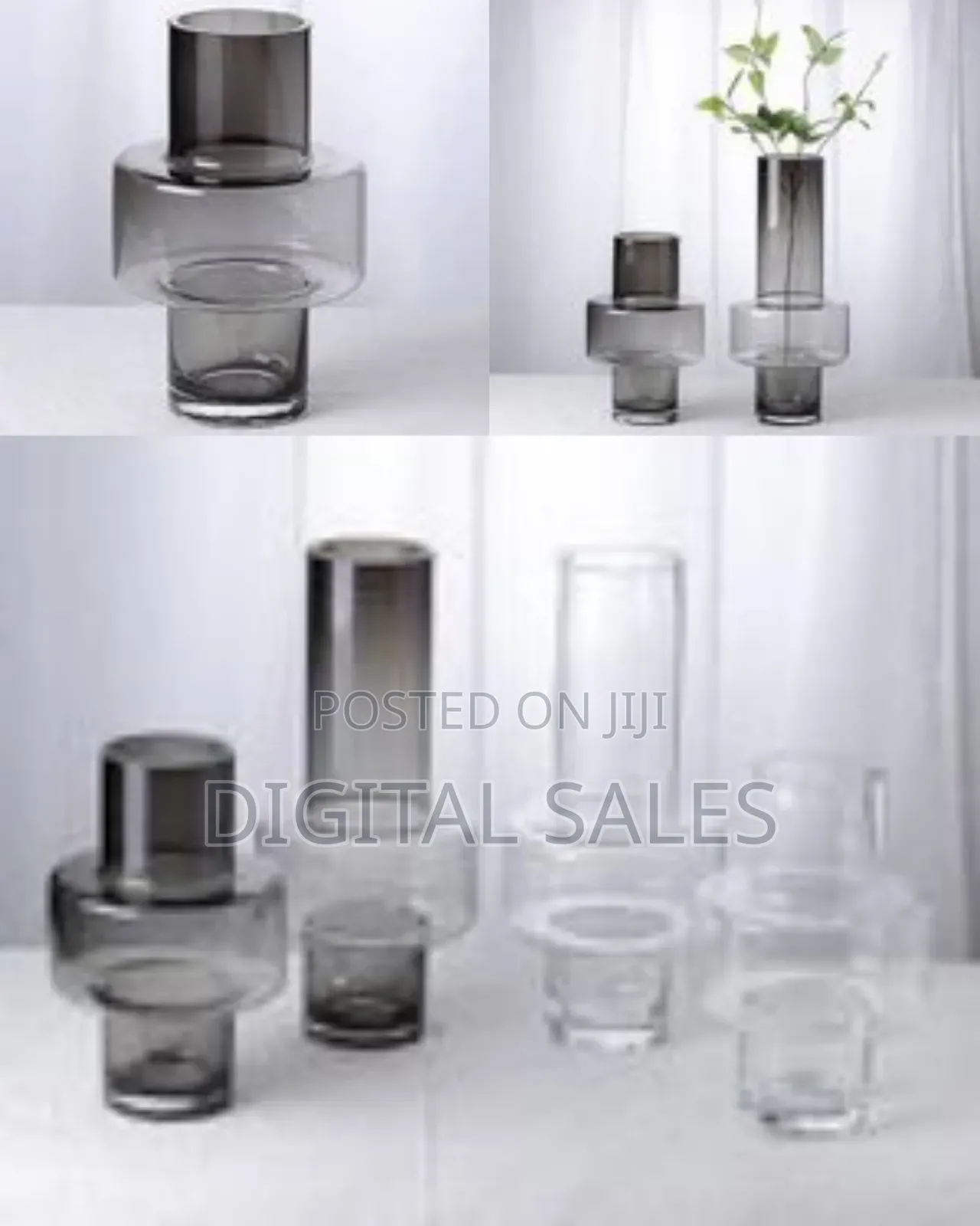 Contemporary Geometric Glass Decorative Vase