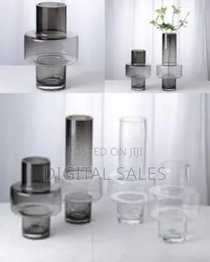 Contemporary Geometric Glass Decorative Vase