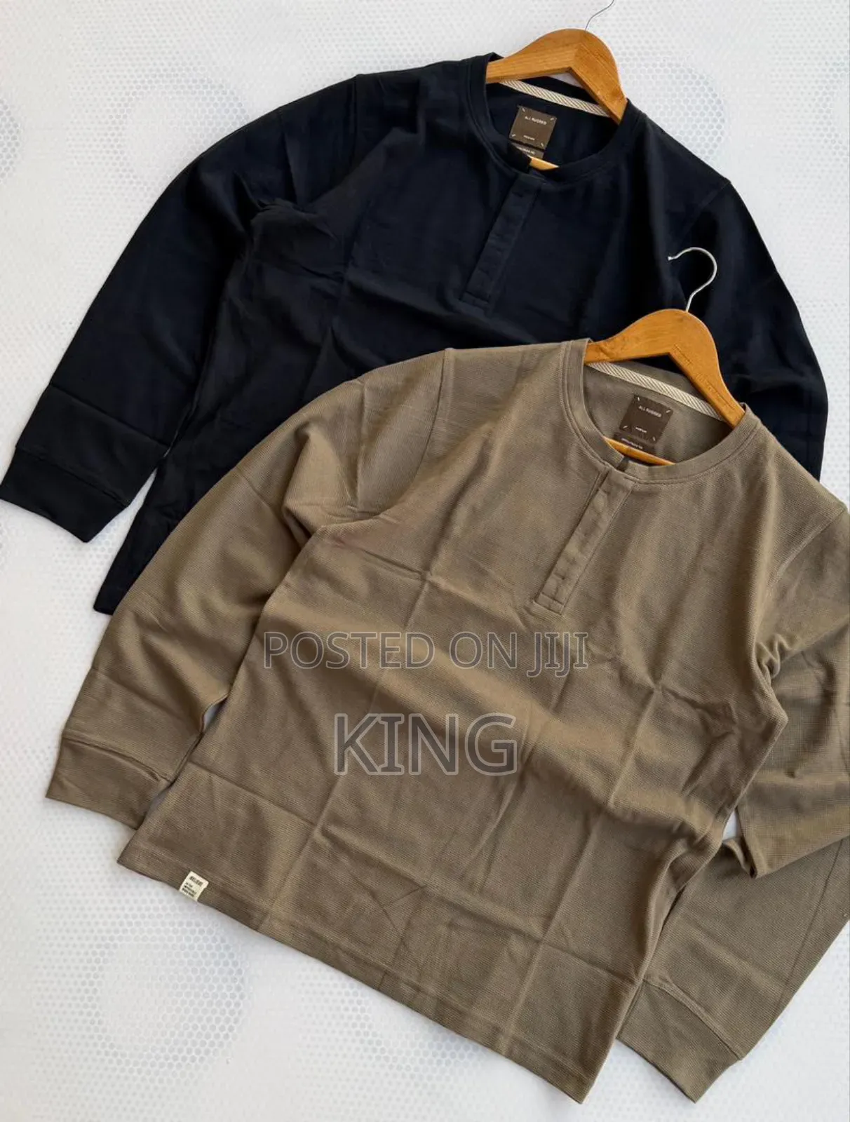 Men's Long-Sleeved Henley Shirt
