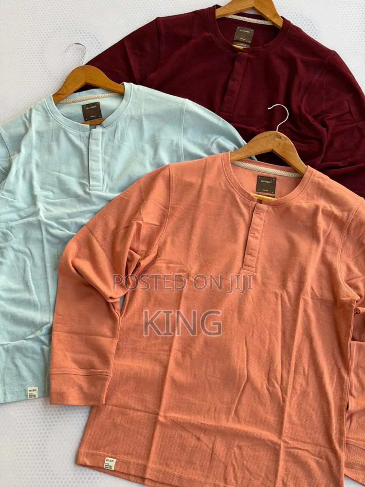 Men's Long-Sleeved Henley Shirt
