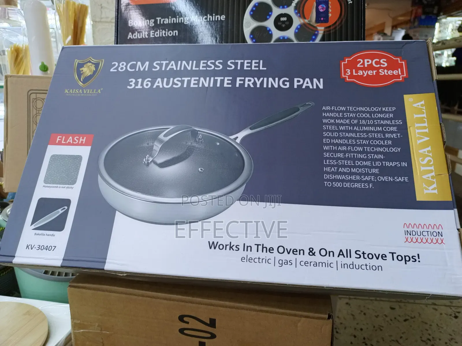 Kaisa Villa 28cm Stainless Steel Flying Pan.
