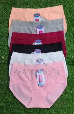 6 Pc Cotton Underwear (Woman Brand) Stretch Low Rise Panties (M-4xl)