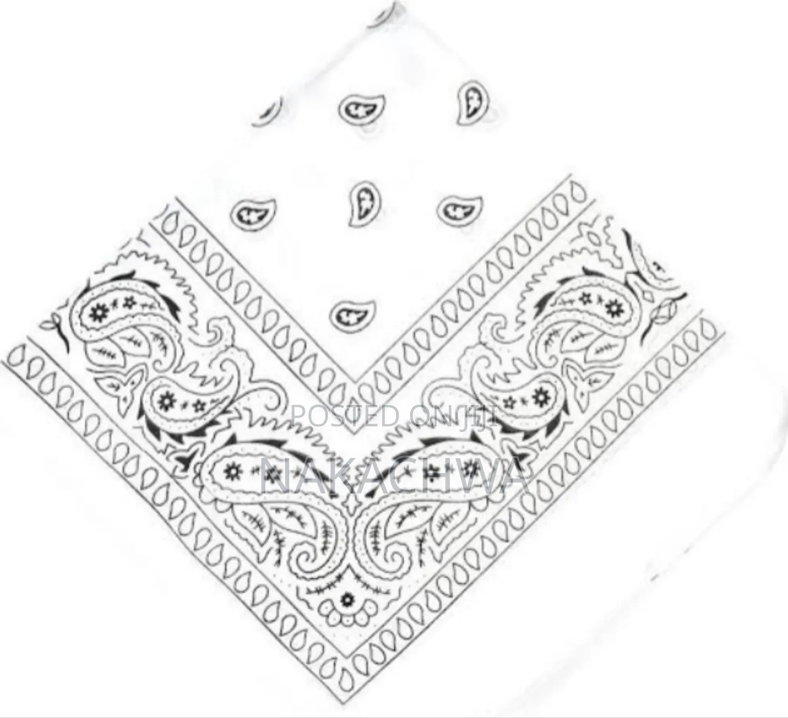 12 Pieces of Good Looking White Bandana