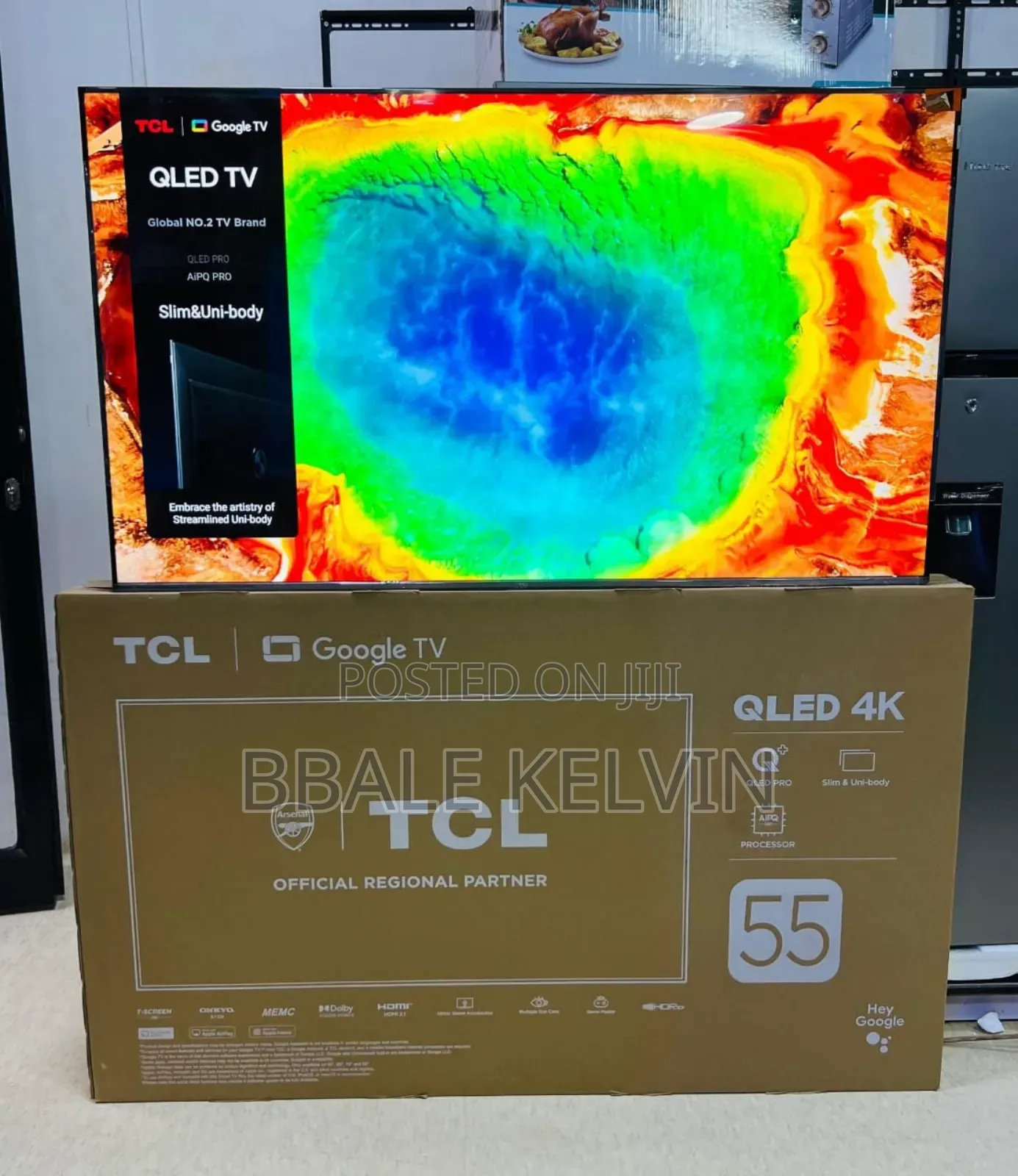 TCL 55” Smart Qled Google Tv With Onkyo Speakers