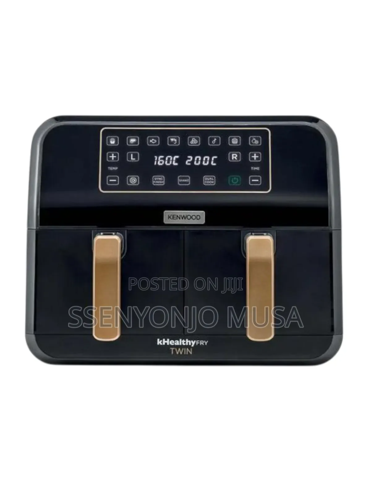 Kenwood Digital Twin Air Fryer 8l(4l+4l) Dual Basket 1700w Hfp70.000bk