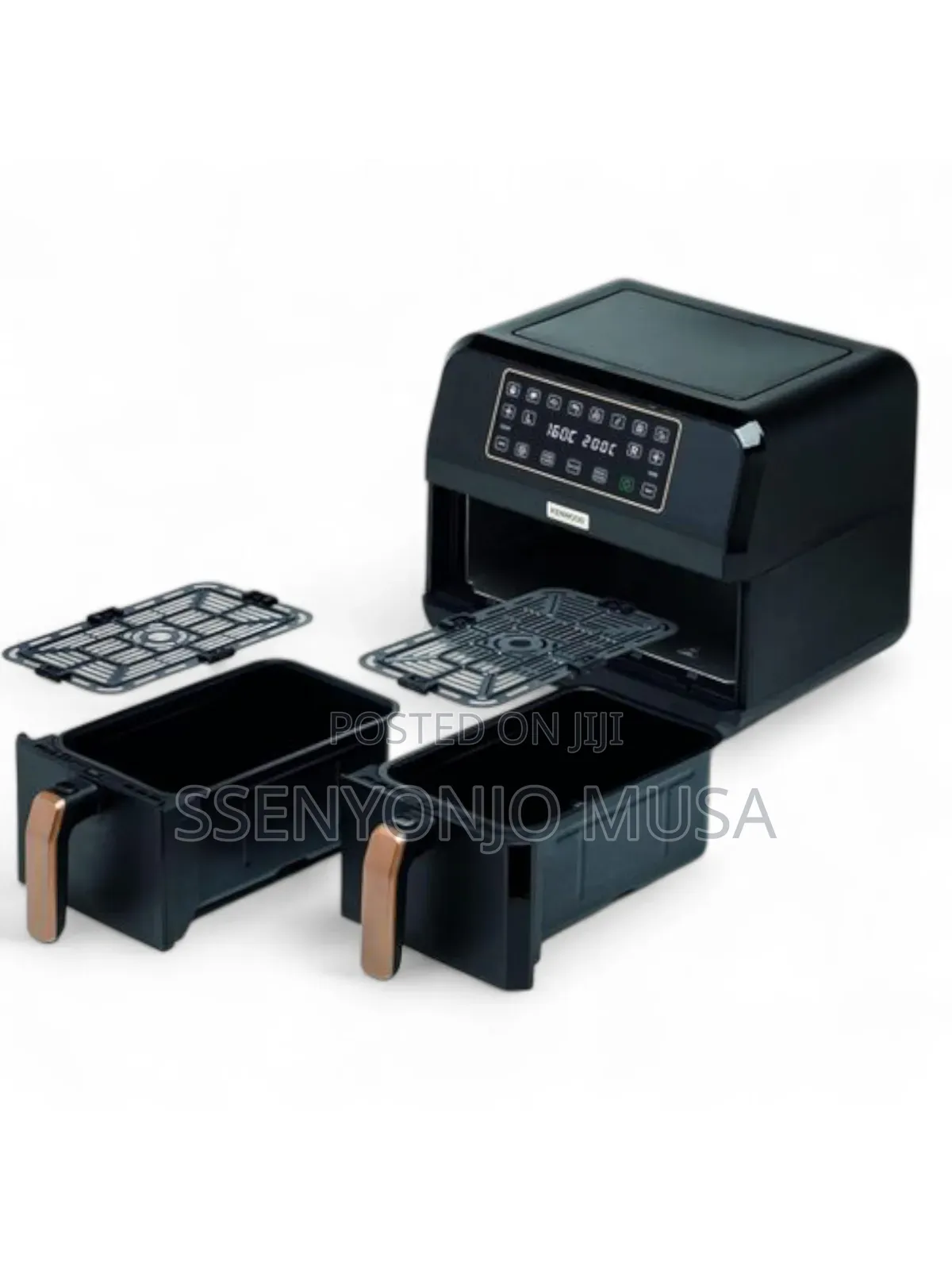 Kenwood Digital Twin Air Fryer 8l(4l+4l) Dual Basket 1700w Hfp70.000bk