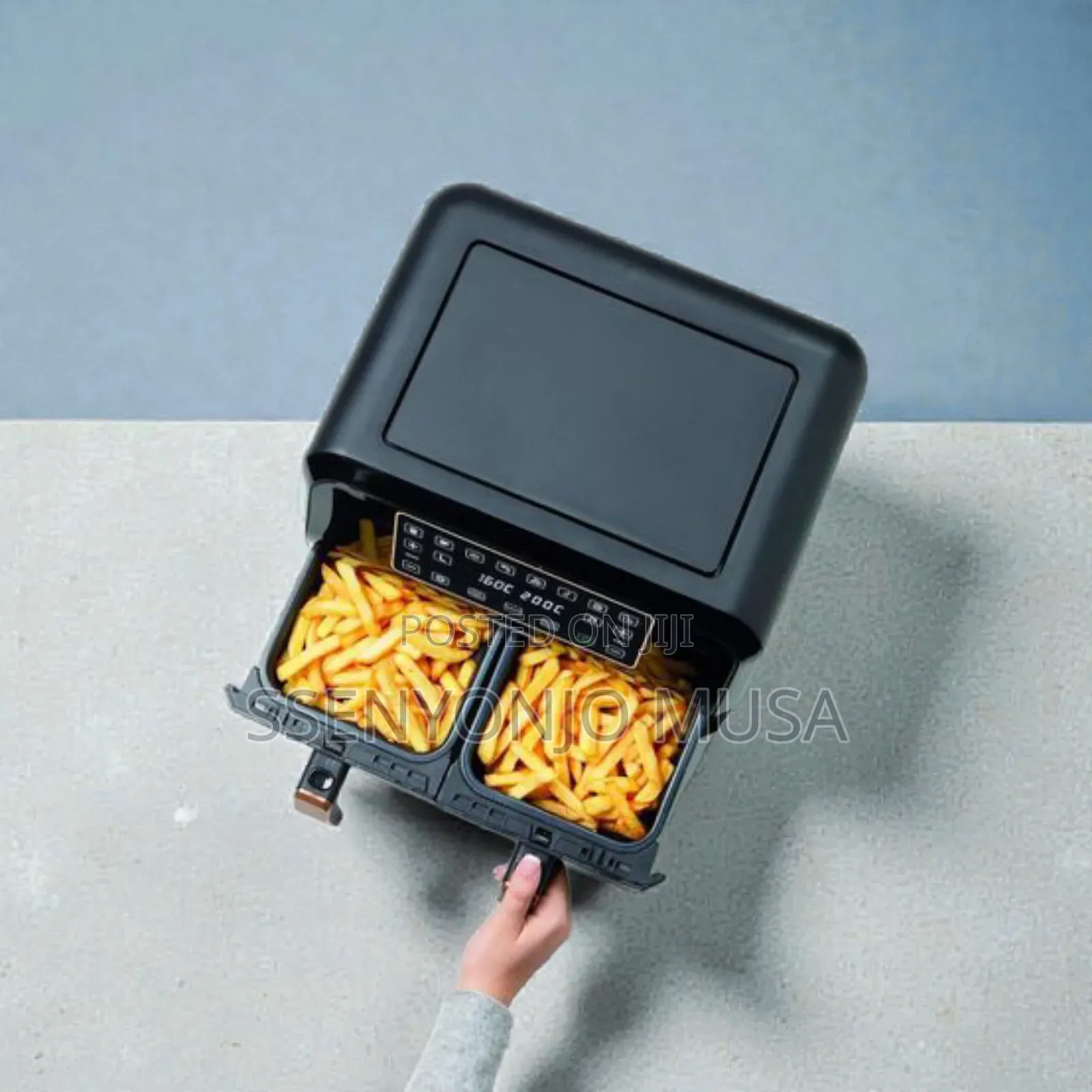 Kenwood Digital Twin Air Fryer 8l(4l+4l) Dual Basket 1700w Hfp70.000bk